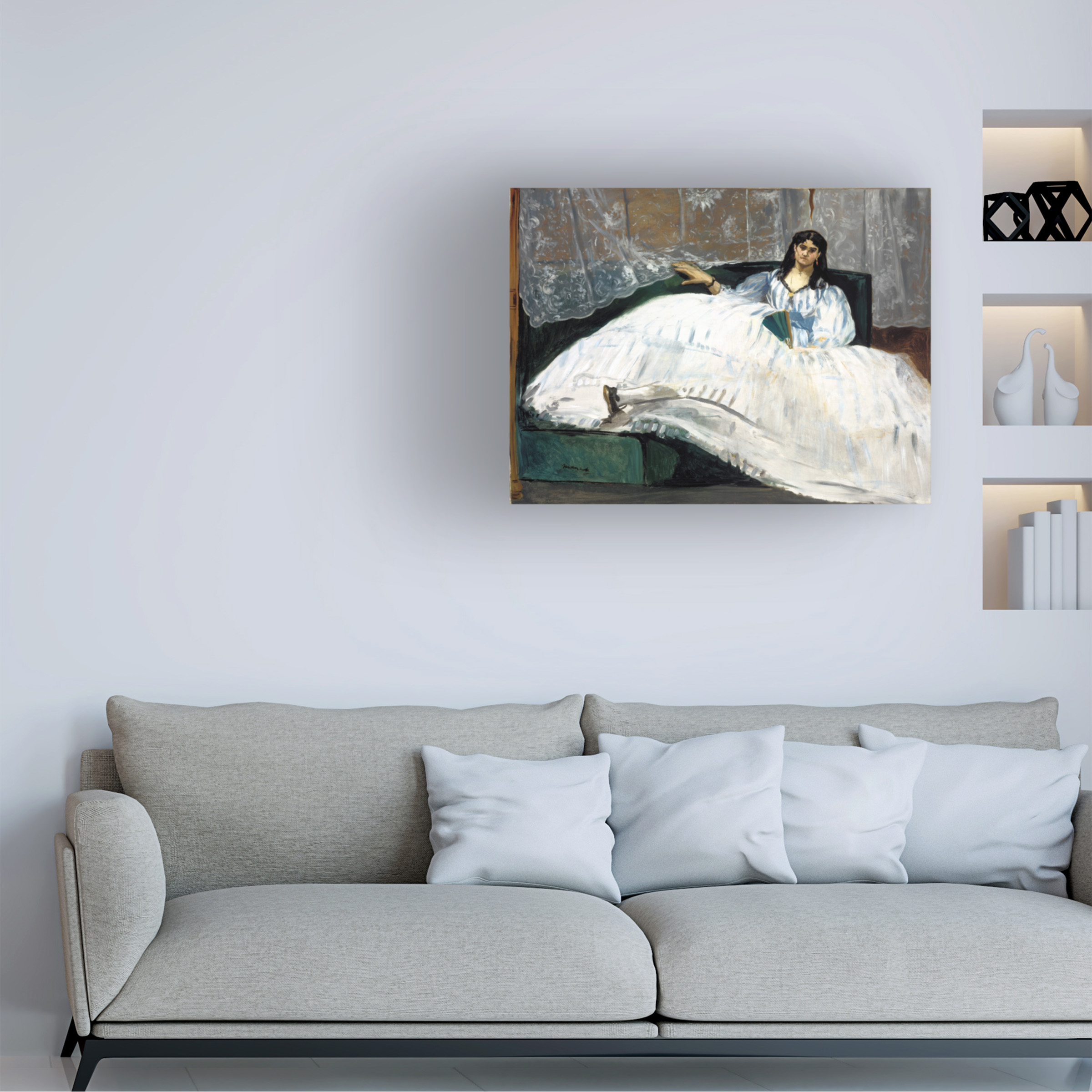 Manet 'Woman with a Fan' Canvas Art