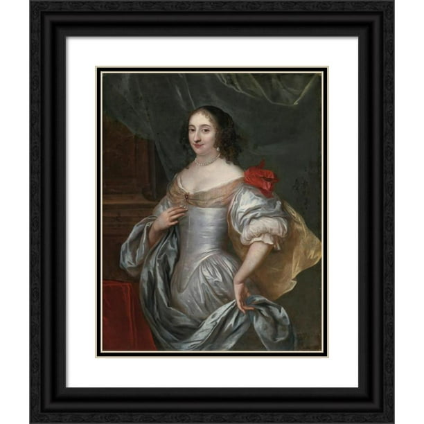 Jan De Baen 15x18 Black Ornate Wood Framed Double Matted Museum Art