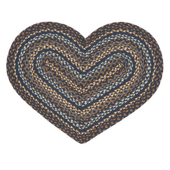 IHF HOME DECOR │ Denim Heart Shape Rug 20"x30"