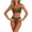 Army Green, variant on Women's Solid Color Backless Bikini Swimsuit Off-Shoulder High Cut One Piece with Removable Padded Bra, Orange S
