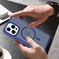 thumbnail image 4 of Allytechgroup Slim Case for iPhone 16 Plus, Hard PC Soft TPU Support Wireless Charging Shockproof Magnetic Protctive Case Cover for iPhone 16 Plus, Darkblue, 4 of 6