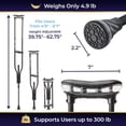 thumbnail image 5 of MD by Drive Air-Crutch™, Lightweight Underarm Walking Crutch for Adults, 300 lbs Capacity, Ergonomic Gel Grip (Slate), 5 of 18