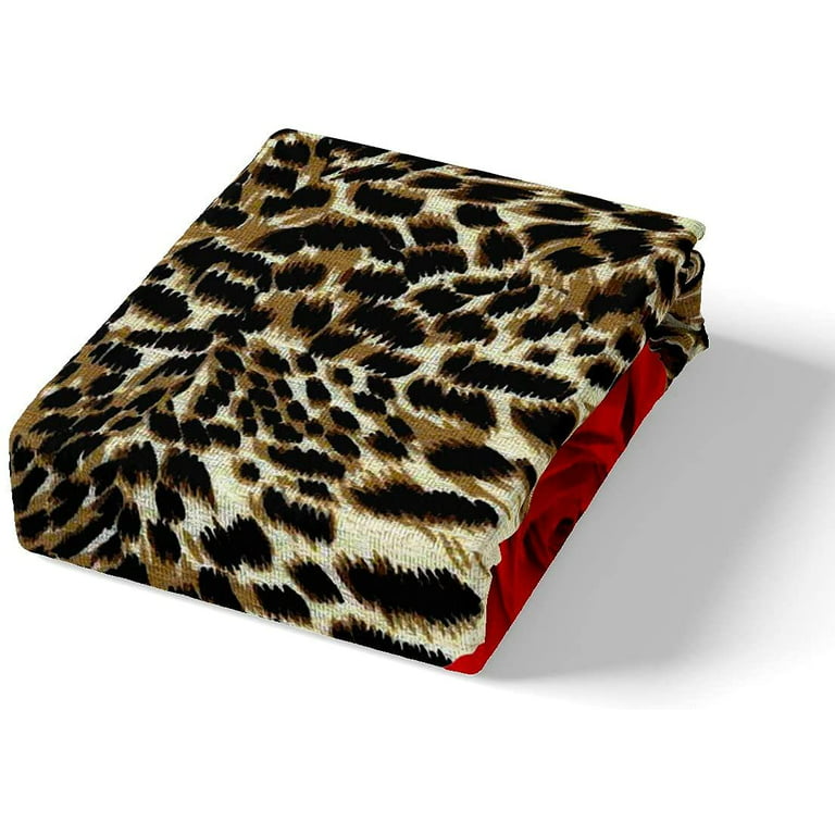 Rose Leopard Print Bedding Set For Girls Teens 3D Floral Cheetah