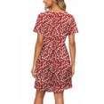 thumbnail image 6 of UVN Summer Dresses for Women Boho Floral Print Midi Dresses Casual Short Sleeve U Neck Beach Sundress with Pockets, 6 of 10