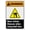 Warning Sign 2, variant on Warning Wear Eye Protection With Icon Retro Metal Tin Sign 8"x12" - Funny Wall Decor for Shop Yard Man Cave Garage Outdoor, Decorative Poster Plate