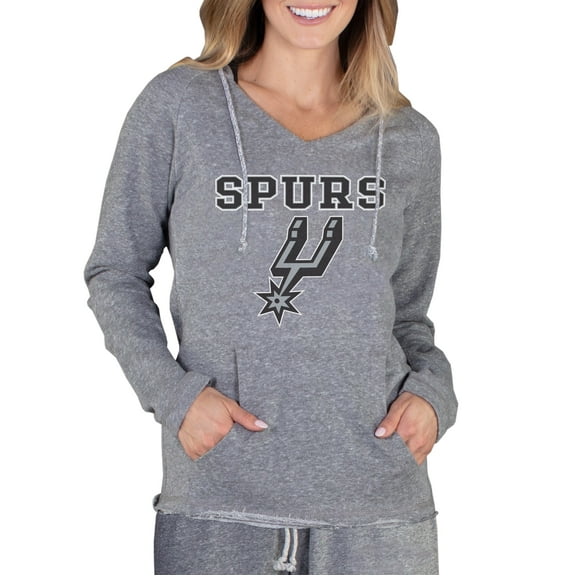 Women's Concepts Sport Gray San Antonio Spurs Mainstream Terry Hooded Top