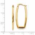 thumbnail image 4 of 14K Yellow Gold Polished 2.25mm Rectangle Hoop Earrings, 4 of 4