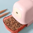 thumbnail image 4 of MTBLYS Auto Feed Pencil Sharpener Alloy Steel Cutter Handheld Fits Round Triangular Hexagonal Pencils Solid Base Large Shavings Box 1 Piece Home Use, 4 of 6