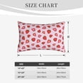thumbnail image 4 of Lsque Hand Drawn Strawberry Pattern Pillow Case – Soft & Cozy Throw Pillow Cover, Hypoallergenic Cushion Case for Sleeping Women with Envelope Closure-16"x24", 4 of 6
