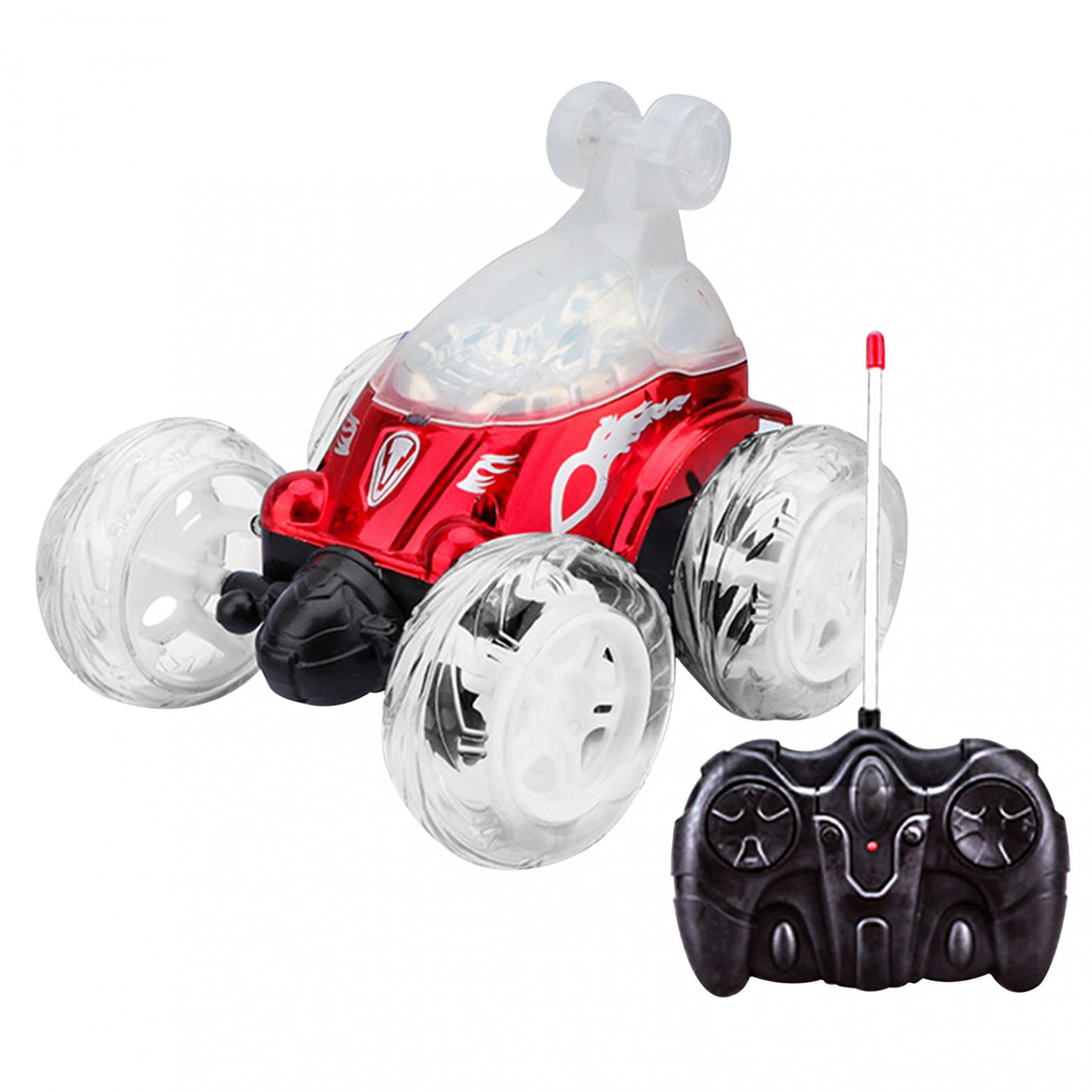 EQWLJWE Remote Control Stunt Car Radio Rechargeable with Flashing