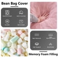 thumbnail image 4 of zyoiszvq 3.5ft Bean Bag Chair for Adults with Filling Memory Foam,Adult Bean Bag Chairs with Removable Flannel Cover,Living Room,Bedroom,Dorm, 4 of 8