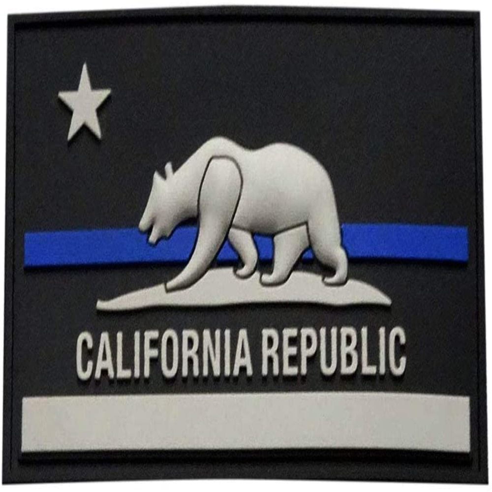 USA California flag 3D PVC Patch 8cm*5cm JGF2005 