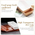 50 Pack Paper Charcuterie Boxes with Clear Lids Disposable Sandwich
