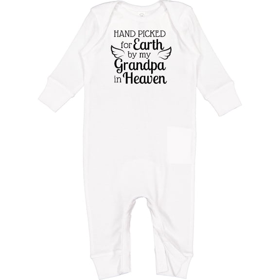 Inktastic Hand Picked for Earth by My Grandpa in Heaven Baby Romper Coveralls