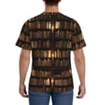 thumbnail image 3 of Vsdgher Bookshelves Print Men's Dry Fit Mesh Athletic Shirts Moisture Wicking Tennis T-Shirt Tops, 3 of 9