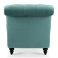 thumbnail image 5 of Classic Velvet Button Tufted Chaise Lounge, Armless Recliner Chair Sofa with Nailhead Trim Solid Wood Legs for Living Room Bedroom Office, 5 of 14