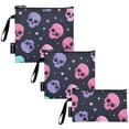 thumbnail image 2 of Haosy 3 Pack Reusable Ziploc Bags BPA Free Healthy Food Storage Bag Leakproof Sandwich Snack Freezer Bags Skull Head and Heart, 2 of 7