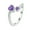 Purple PP, variant on Giunmcul Festival Gift Adjustable Ring Birthstone Couple's Ring Heart Constellations Birthday Jewelry
