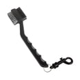 thumbnail image 1 of Cepillo de limpieza para palos de golf con gancho a presión para limpiar palos sucios de doble cara Negro Gris, 1 of 8