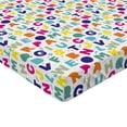 thumbnail image 2 of Ambesonne Alphabet Fitted Sheet 2 Pcs Set, Simple Colorful Letters, Twin, Multicolor, 2 of 3