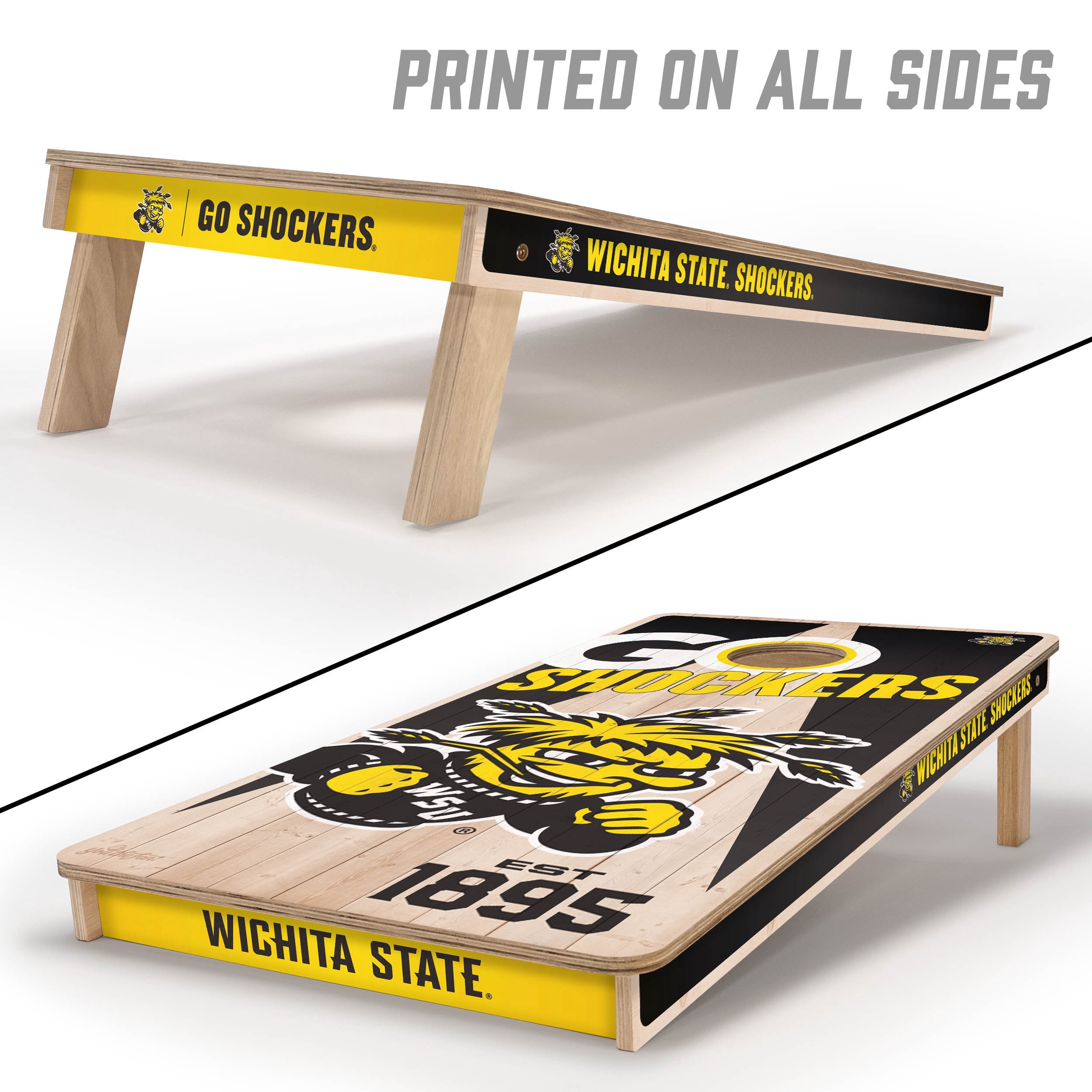 YouTheFan NCAA Wichita State Shockers 2' x 4' Cornhole Game No Bags
