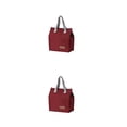 thumbnail image 4 of Cateissary Bolsa de almuerzo portátil Tela Oxford Papel de aluminio Aislamiento Bolsas enfriadoras de alimentos Bolsa de almacenamiento de picnic Vino rojo 2piezas, 4 of 6