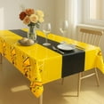 thumbnail image 6 of 4Pcs 2in1 Yellow Cartoon Birthday Party Decorations Tablecloth, 54" x 108" Table Cloth Disposable Rectangle Plastic Table Cover for Kids Baby Shower Party Supplies, 6 of 7