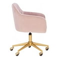 thumbnail image 4 of Linon Lyla Upholstered Quilted Office Chair in Pink, 4 of 18