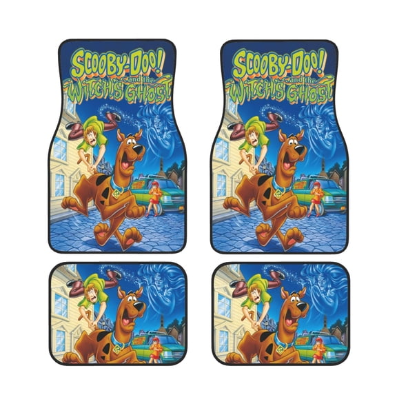 4PC Scooby-Doo Car Floor Mats Set Anti Skid Vehicle Floor Mat Car Carpet For Most Cars Sedan Suv Truck Universal Auto Interior Accessories