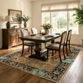 thumbnail image 3 of Moynesa 5'x7' Vintage Tiger Area Rug, Boho Traditional Washable Rug for Living Room Bedroom Dining Sunroom, Distressed Botanical Floral Accent Carpet, Soft Low Pile Non Slip Stain Resistant, Camel, 3 of 12