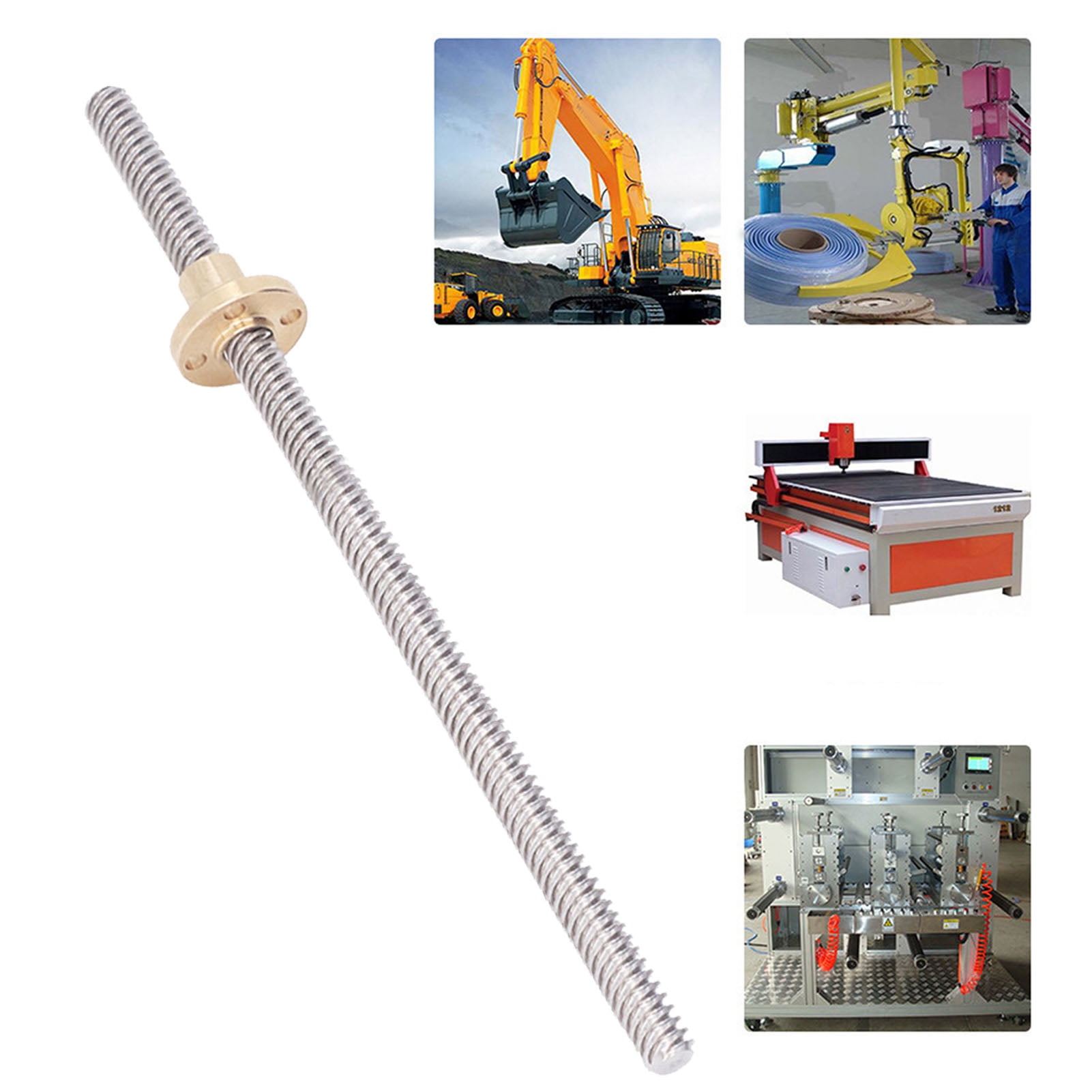 3D Printer T8x8 Screw, Trapezoidal Screw Brass Nut High Tensile