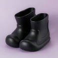 thumbnail image 4 of Toddler Rain Boots - Boys Waterproof Lightweight Comfortable Soft Sole Outdoor Shoes Non- Toddler Wear - Rain Boots Kids,Color:Black,Size:2-3 Years, 4 of 4