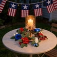 thumbnail image 4 of MTBLYS Independence Day Wreath 15.75 Inch Plastic Artificial Floral Decor Front Door Hanging Window Porch Home Holiday Use, 4 of 6