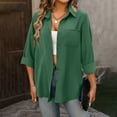 thumbnail image 5 of Womens Blouses Office Business Long Sleeve Casual Solid Color Lapel Smock Activewear, 5 of 7