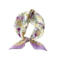 thumbnail image 2 of Fewfanhot Women's Silk Scarf Neck Scarf Hair Head Breathable Lightweight Silk shawl,Flowers And Petals Neckerchief Hair Decorative, 2 of 2
