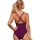 thumbnail image 5 of Traje de Baño Cruzado Push Up para Mujer, Control de Abdomen, Color Uva, Talla M, 5 of 9