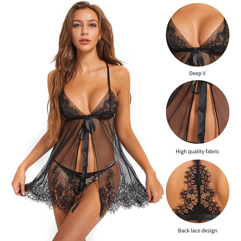 Fashion Bug Sheer Black & Red Lace Sexy Babydoll Lingerie Negligee - L -  Conseil scolaire francophone de Terre-Neuve et Labrador