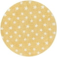 thumbnail image 2 of Unique Loom Whimsy Kids Collection Area Rug - Stars (6' 1" Round Soft Yellow/Ivory), 2 of 9