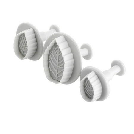 

Silicone Baking Set Cake Mold 3pcs Leaf Cake Mold Sugar Cake Decorative Printing Die Cutting Mold White