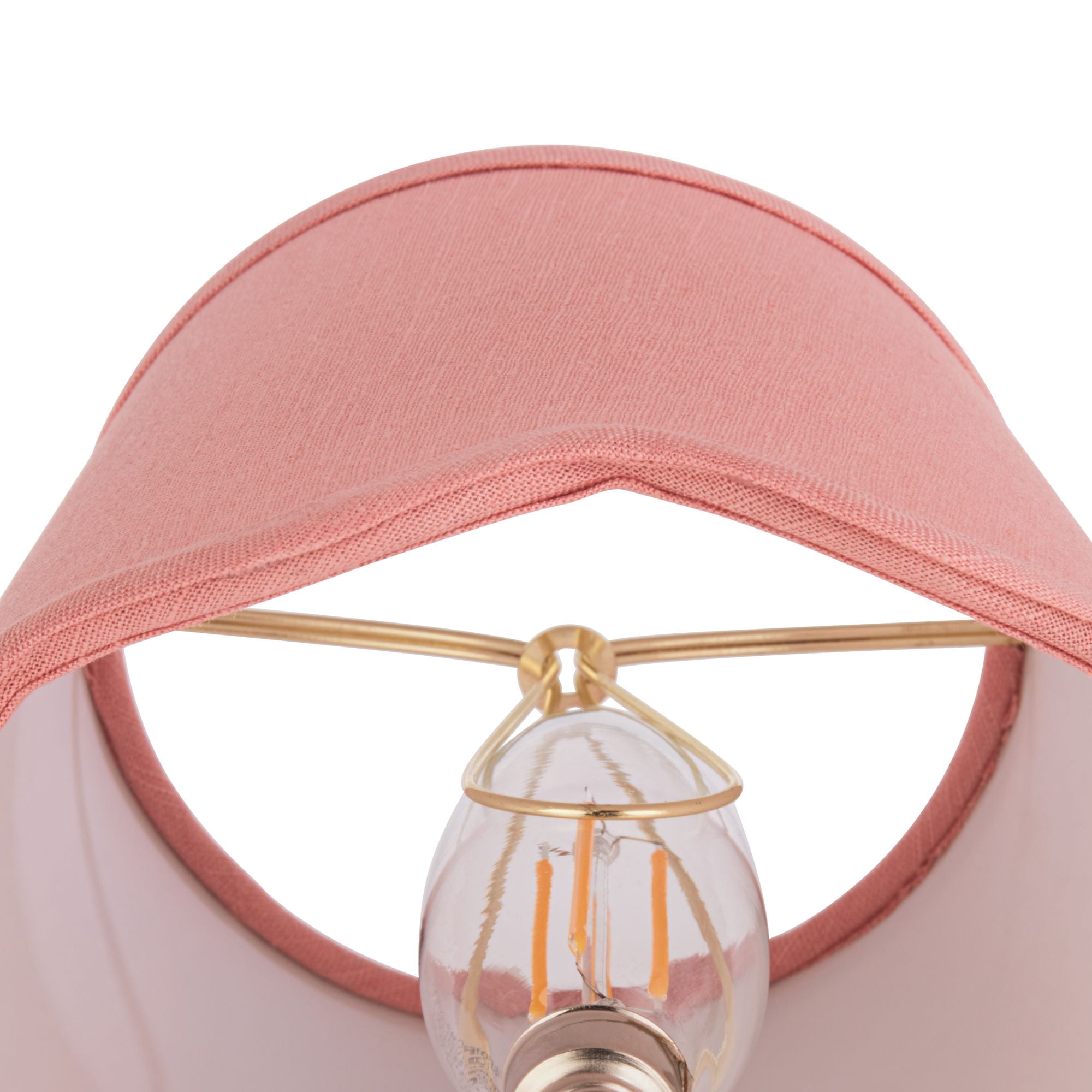 Springcrest Mylie Pink Scallop Empire Lamp Shade 4x6x5.5 (Clip-On)