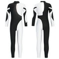 thumbnail image 7 of ZDHoor Girls Full Body Gymnastics Leotard Long Sleeve Ballet Dance Unitard Jumpsuit Catsuit White 6, 7 of 7