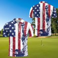 thumbnail image 4 of Aplkyhs Vintage American Flag Matching Couple Tennis Shirts Quarter Zip Matching Golf Shirts for Couple Machine Washable Mens Hawaiian Shirt for Golf Tennis Hiking, 4 of 6