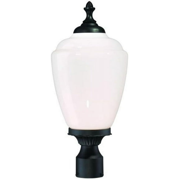Acclaim 5367BK/WH Acorn Collection 1-Light Post Mount Outdoor Light Fixture, Matte Black