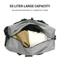 thumbnail image 3 of Travelhouse 50L Foldable Travel Duffle Bag for Men Women with Shoes Compartment Waterproof,Gray, 3 of 6