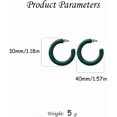 thumbnail image 6 of Minimalist Half Huggie Hoop Earrings for Women Acrylic Lightweight Chunky C Shaped Open Hoops Round Tube Stud Earrings Fashion Vintage Y2K Holiday Party Jewelry for Mother, 6 of 12