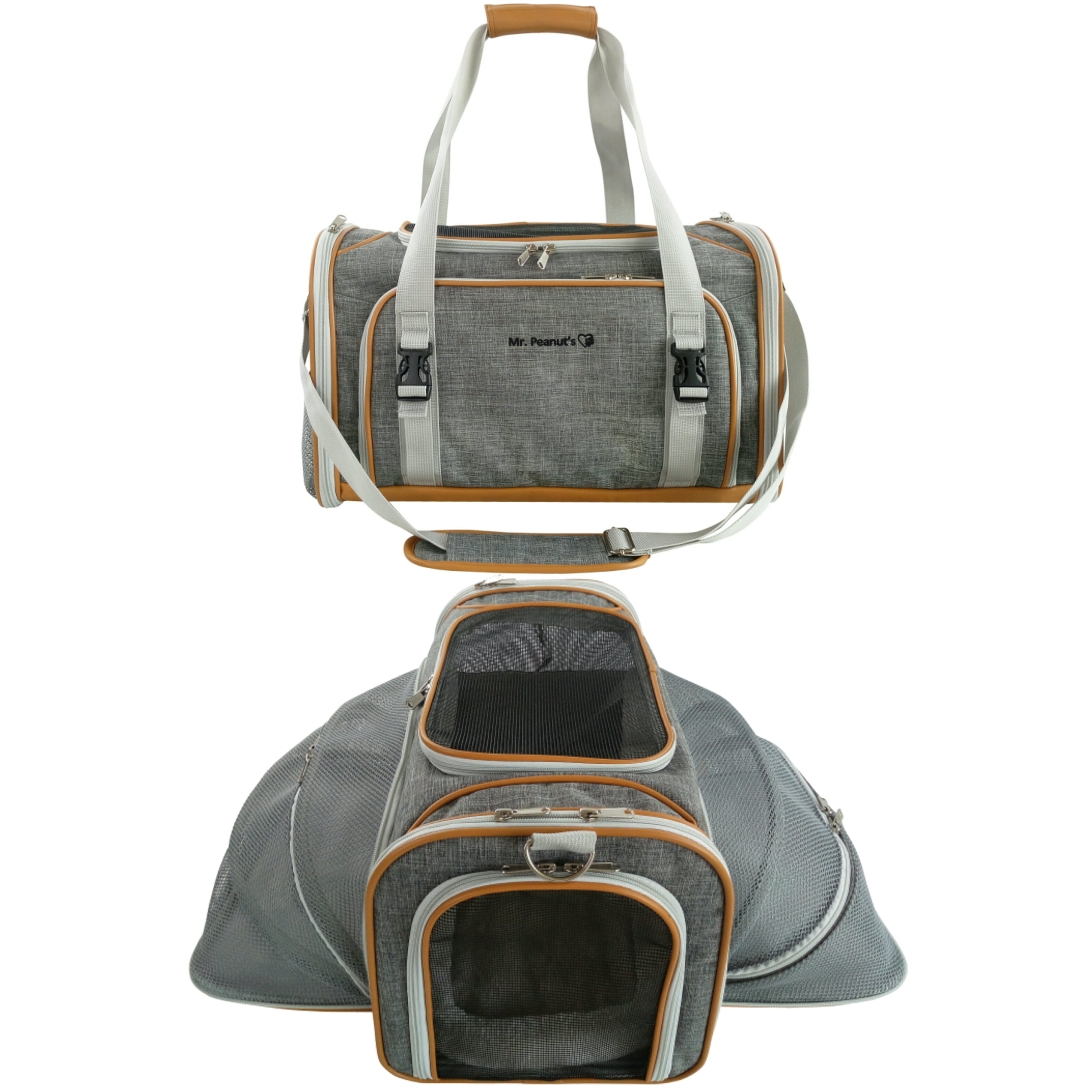 Double Expandable Airline Approved Pet Carrier by Mr. Peanut's
