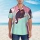 thumbnail image 2 of Balery Cats On Broomstick Camisas hawaianas de manga corta para hombre, camisas playeras de corte holgado, camisas de vacaciones con botones,Large, 2 of 7