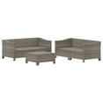 thumbnail image 2 of vidaXL 5 Piece Garden Lounge Set with Cushions Grey Poly Rattan, 2 of 5