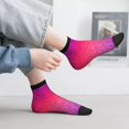 thumbnail image 2 of Pofeuu Light Purple Glitter Print 30cm Socks, Adult Running Hiking Socks for Youth and Adult, 2 of 7