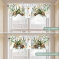 thumbnail image 5 of Botanical Frog Tie Up Valance Curtains for Windows, Kitchen Curtains Window Treatments, Butterfly Mushroom Coffee Leaf Green Short Window Shades Valances for Bedroom Bathroom Cafe 54"x18", 5 of 8